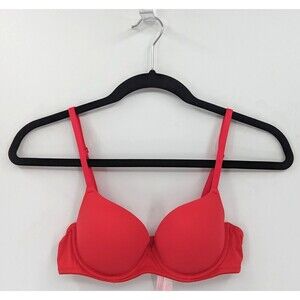 Victoria's Secret PINK Bra Women's 34A Red Lightly Lined Wear Everywhere